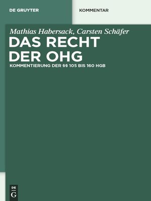 cover image of Das Recht der OHG